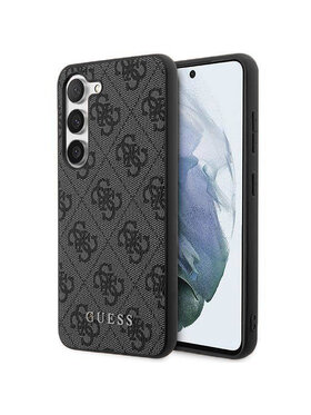 Guess Guess Etui na telefon 4G Metal Gold Logo Szary