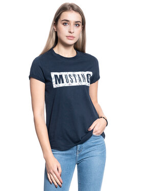 Mustang Mustang T-Shirt ALINA C PRINT Niebieski Regular Fit
