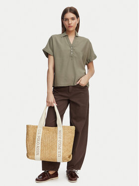 U.S. Polo Assn. U.S. Polo Assn. Дамска чанта BEUXT8692WP5 Тъмнобежов