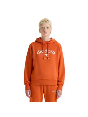 Diadora Diadora Bluza HOODIE ATHL. LOGO Pomarańczowy Loose Fit