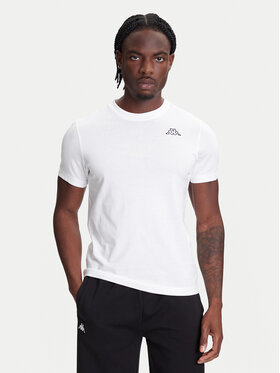 Kappa Kappa Marškinėliai Logo Korpo Cafers 304J150 Balta Slim Fit