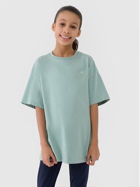4F 4F T-Shirt 4FJWSS25TTSHF1851-47S Zielony Oversize