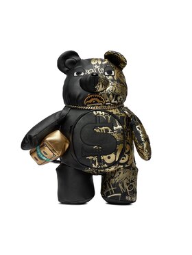 SPRAYGROUND SPRAYGROUND Ruksak Half Graff Gold Bear 910B5538NSZ Čierna