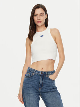 HUGO HUGO Top Baby 50511450 Bílá Slim Fit