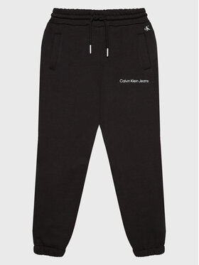 Calvin Klein Jeans Calvin Klein Jeans Spodnie dresowe Logo IG0IG01509 Czarny Relaxed Fit
