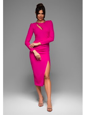 Ombre Ombre Sukienka wieczorowa LA-OM-DLR027 Różowy Regular Fit