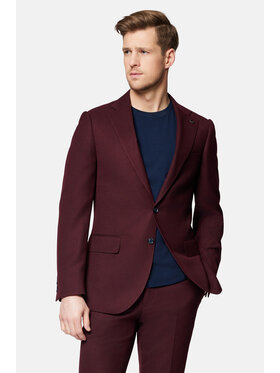 Lancerto Lancerto Garnitur Kinsey GA073124000011 Bordowy Slim Fit