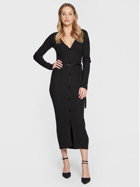 Edited Edited Kötött ruha Gwenda EDT6608001000002 Fekete Slim Fit