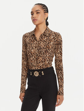 Just Cavalli Just Cavalli Srajca 79PAL228 JS496 Rjava Slim Fit