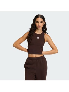 adidas adidas Marškinėliai Essentials KD3821 Ruda Slim Fit