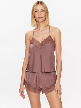 Hunkemöller Hunkemöller Zgornji del pižame Spun 201716 Rjava Feminine Fit