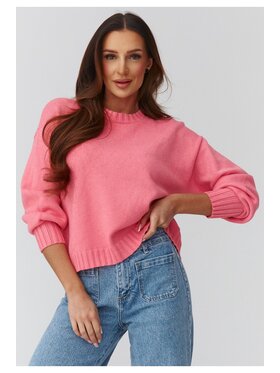 Makadamia Makadamia Sweter C43 Pomarańczowy Loose Fit
