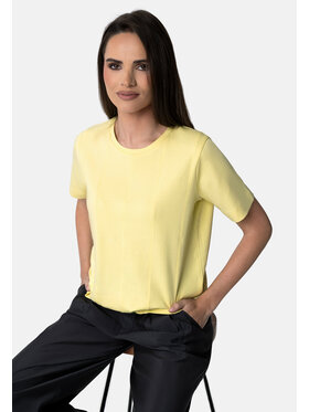 Volcano Volcano T-Shirt TM-LUPINA Żółty Regular Fit