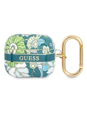 Guess Guess Etui na słuchawki Flower Strap Zielony
