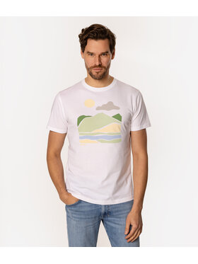 Lee Cooper Lee Cooper T-Shirt LANDSCAPE 1145 Biały Slim Fit