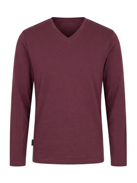 Ombre Ombre Longsleeve L171 Bordowy Regular Fit