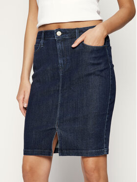 Lee Lee Spódnica jeansowa Pencil L38GMDLF 112108179 Granatowy Slim Fit