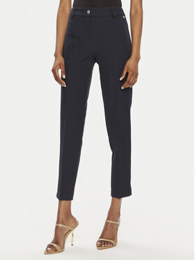 Maryley Maryley Medžiaginės kelnės 24EB52Z/M23/43BL Tamsiai mėlyna Regular Fit