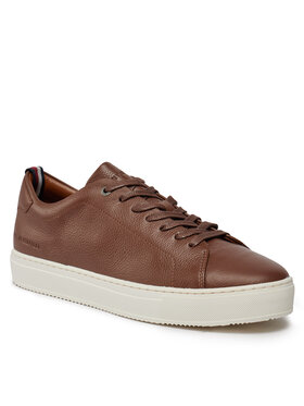Tommy Hilfiger Tommy Hilfiger Αθλητικά Premium Cupsole Grained Lth FM0FM04893 Καφέ