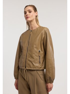 Trussardi Trussardi Kurtka skórzana R302A000785N041 Kremowy Cropp Fit