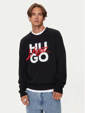 HUGO Hugo Pulover 50524553 Negru Regular Fit