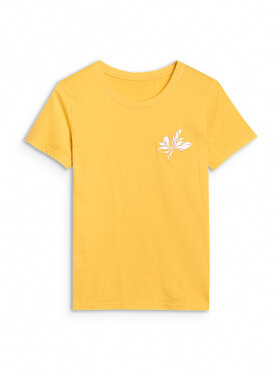 4F 4F T-Shirt SS MIDSHOP TEXTILE Żółty Regular Fit