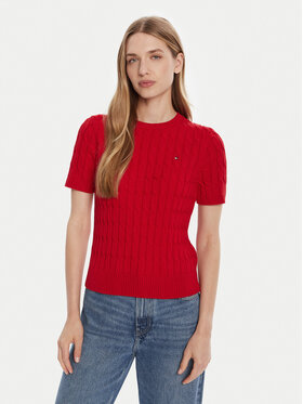 Tommy Hilfiger Tommy Hilfiger Džemper WW0WW45656 Crvena Regular Fit