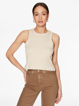 Calvin Klein Jeans Calvin Klein Jeans Top J20J221055 Bež Regular Fit