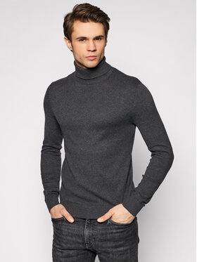 Jack&Jones Jack&Jones Krekls ar augstu apkakli Emil Knit Roll 12157417 Pelēks Regular Fit