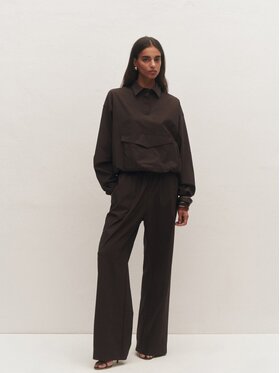 Le Collet Le Collet Bluza DOMINICA Brązowy Oversize
