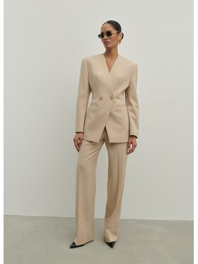 La Mania La Mania Pantalone da abito ROMANTIC Beige Casual Fit