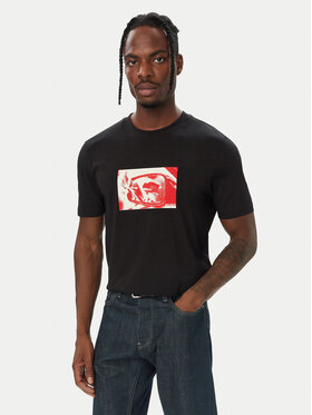 HUGO HUGO T-särk Dirom 50570844 Must Regular Fit
