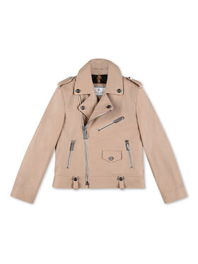 PHILIPP PLEIN PHILIPP PLEIN Chiodo di pelle 4609 Beige Basic Fit