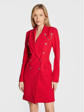 Maryley Maryley Коктейлна рокля 22IB300/41RO Червен Regular Fit