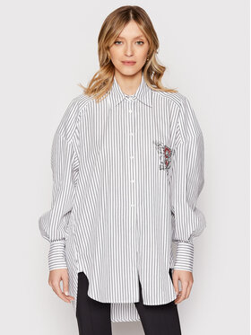 Ermanno Firenze Ermanno Firenze Srajca D40EK023E95 Bela Relaxed Fit