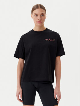 Fila Fila T-krekls Leffinge FAW1029 Melns Loose Fit