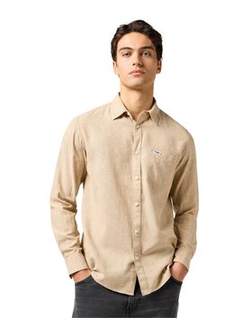 Wrangler Wrangler Koszula 112362754 Beżowy Regular Fit