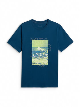 4F 4F T-Shirt BEACHWEAR Τυρκουάζ Regular Fit