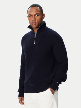 Tommy Hilfiger Tommy Hilfiger Megztinis Fisherman MW0MW42531 Tamsiai mėlyna Regular Fit
