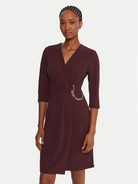 Rinascimento Rinascimento Sukienka koktajlowa CFC0020071002 Bordowy Regular Fit