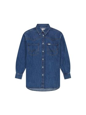 Wrangler Wrangler Koszula jeansowa LOOSE SHIRT 112362847 Niebieski Relaxed Fit