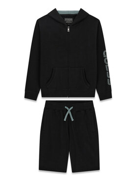 Guess Guess Sweatshirt und Sportshorts Set L6GG00 KA6R4 Schwarz Regular Fit