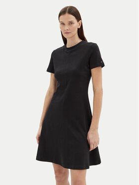 Tommy Hilfiger Tommy Hilfiger Kleid für den Alltag WW0WW45521 Schwarz Regular Fit