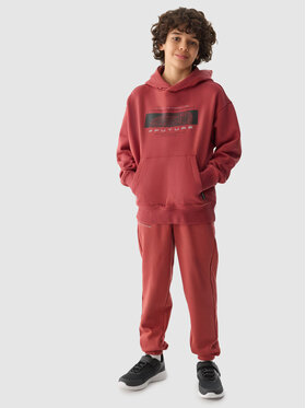 4F 4F Pantaloni da tuta 4FJRSS24TTROM733-62S Rosso Regular Fit