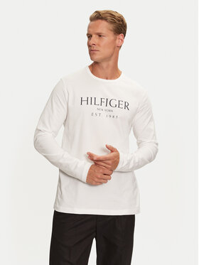 Tommy Hilfiger Tommy Hilfiger Longsleeve MW0MW36502 Weiß Regular Fit