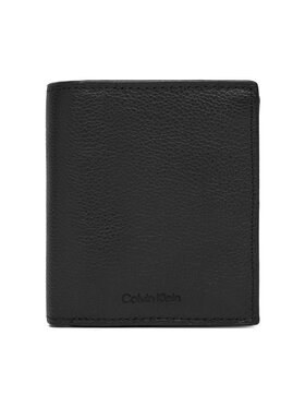 Calvin Klein Calvin Klein Голям мъжки портфейл Micropebble Comp Trifold W Coin LV04D1034G Черен