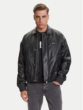 Karl Lagerfeld Jeans Karl Lagerfeld Jeans Μπουφάν από απομίμηση δέρματος A3M15035 Μαύρο Regular Fit