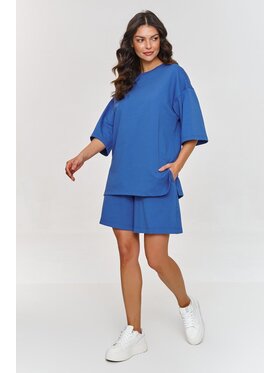 Makadamia Makadamia Dres m870 Niebieski Oversize