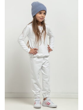 Tessita Tessita Spodnie dresowe SPODNIE MMD38_1_128 Biały Relaxed Fit