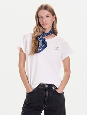 Tommy Hilfiger Tommy Hilfiger T-Shirt UW0UW04525 Beżowy Relaxed Fit